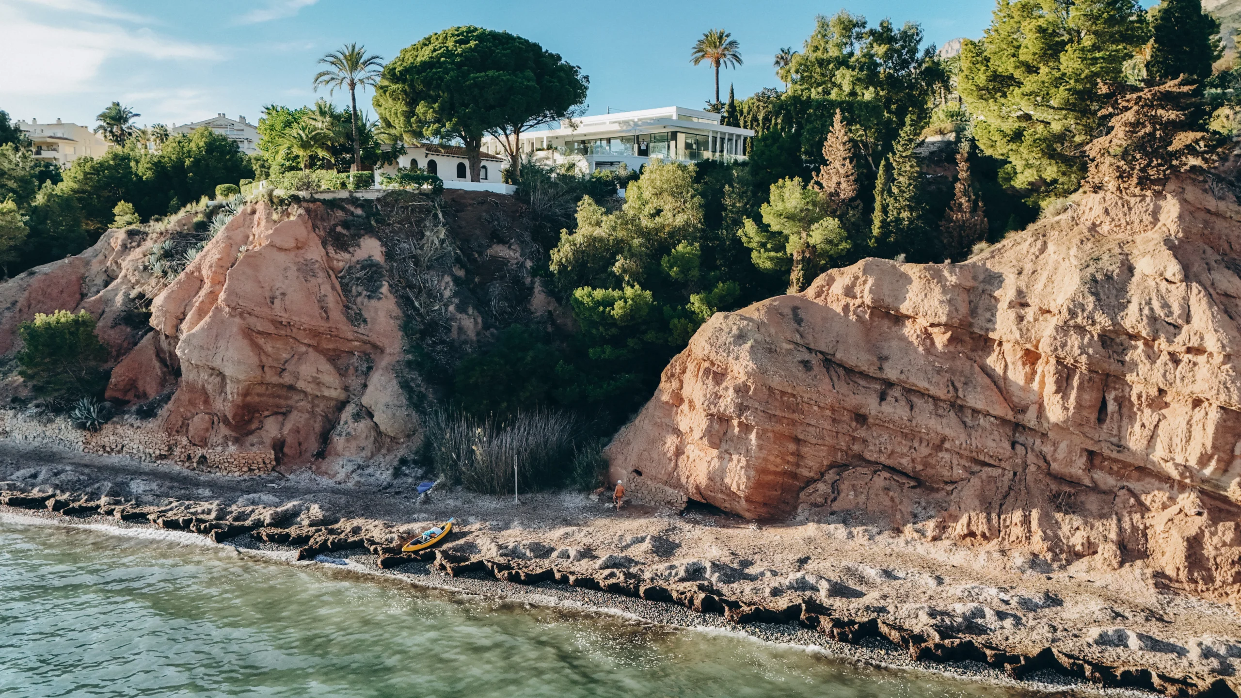 Facade of new build villa for sale in Altea Costa Blanca