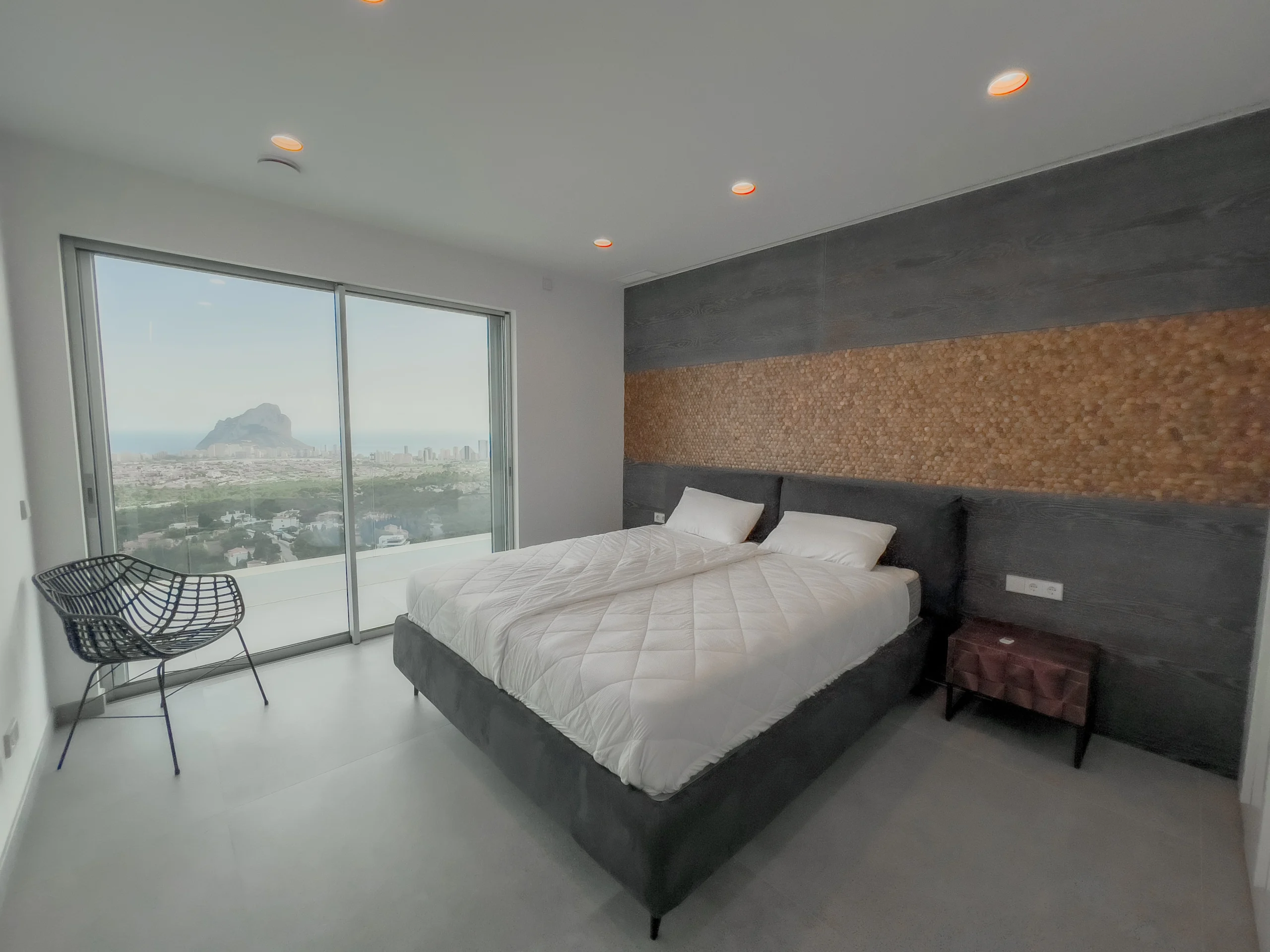 Luxury Modern Villa For Sale In Calpe with Panoramic Sea and Mountain Views. - staircase and upper landing