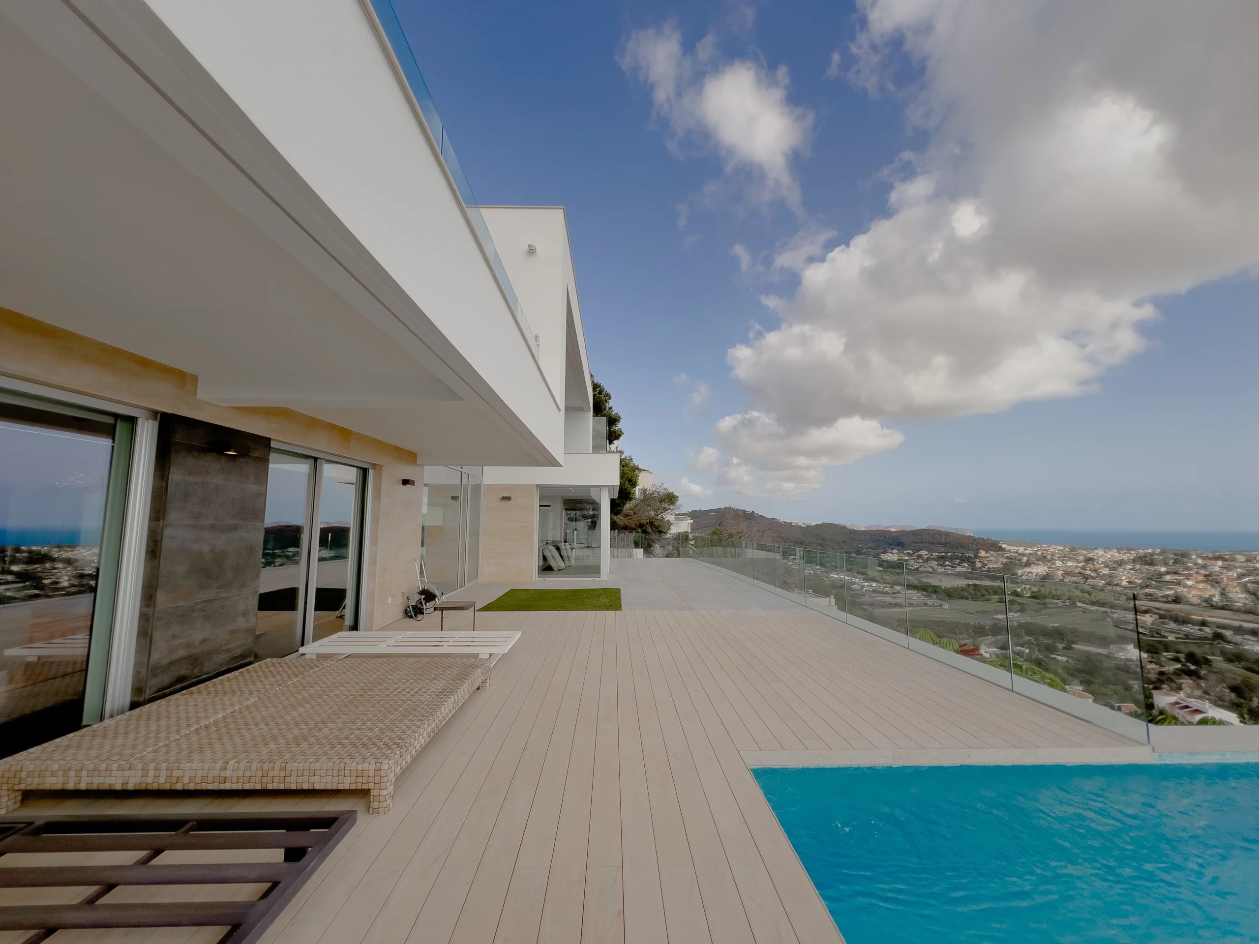 Luxury Modern Villa For Sale In Calpe with Panoramic Sea and Mountain Views. - wider view over Calpe and coastline