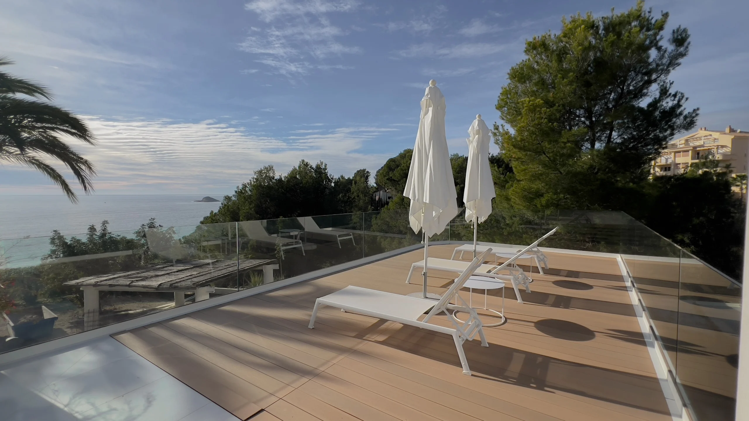 Designer interior in Galera del Mar villa for sale with floor-to-ceiling glazing