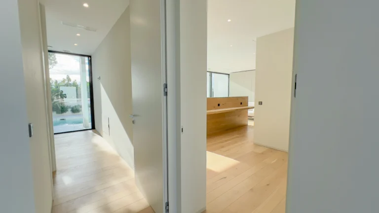 Hallway access to master suite in luxury sea-view villa Altea