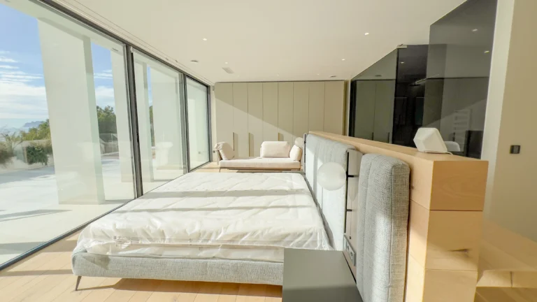 Modern master suite with panoramic Mediterranean views in Altea