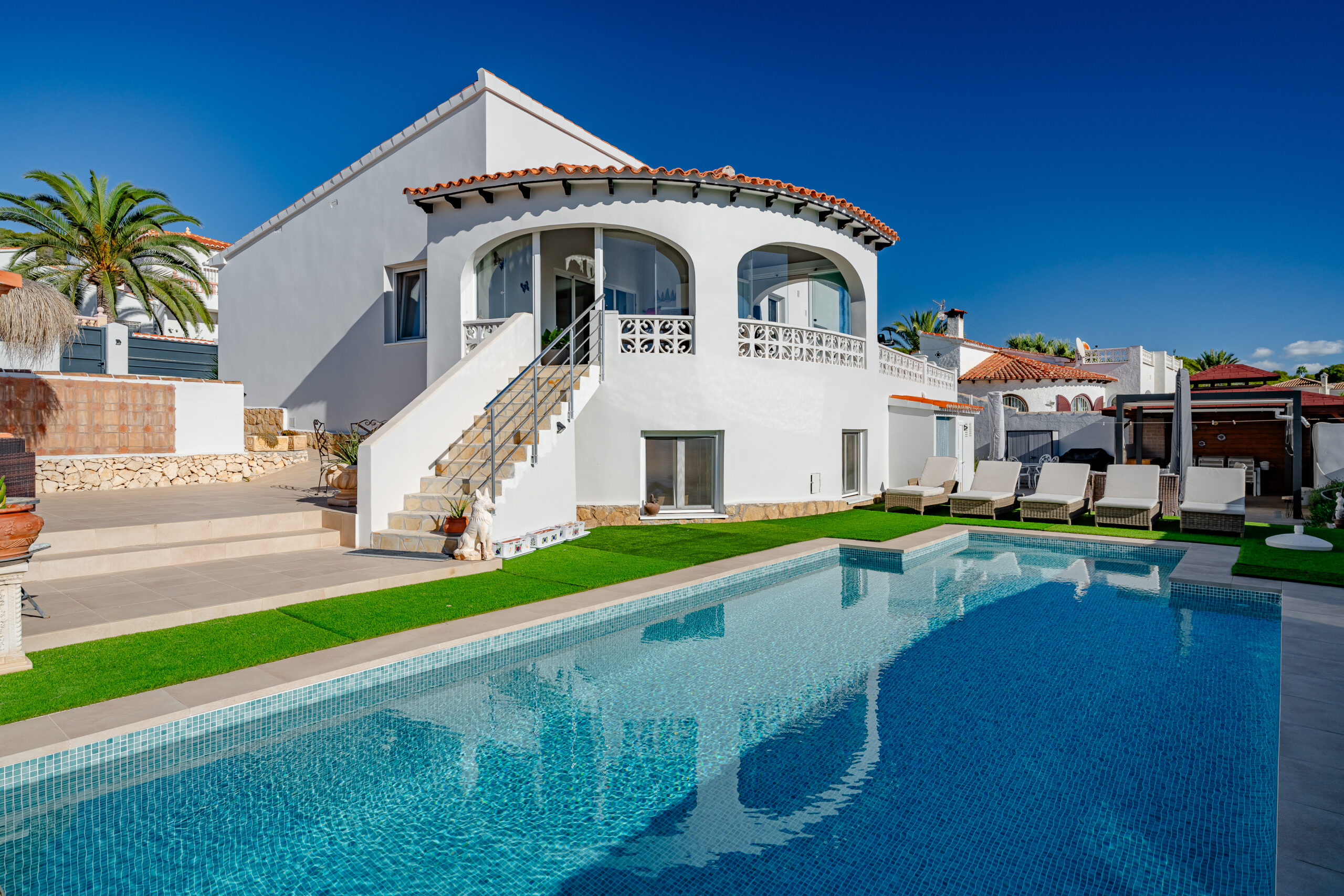 Modern Mediterranean villa in Calpe with large private swimming pool