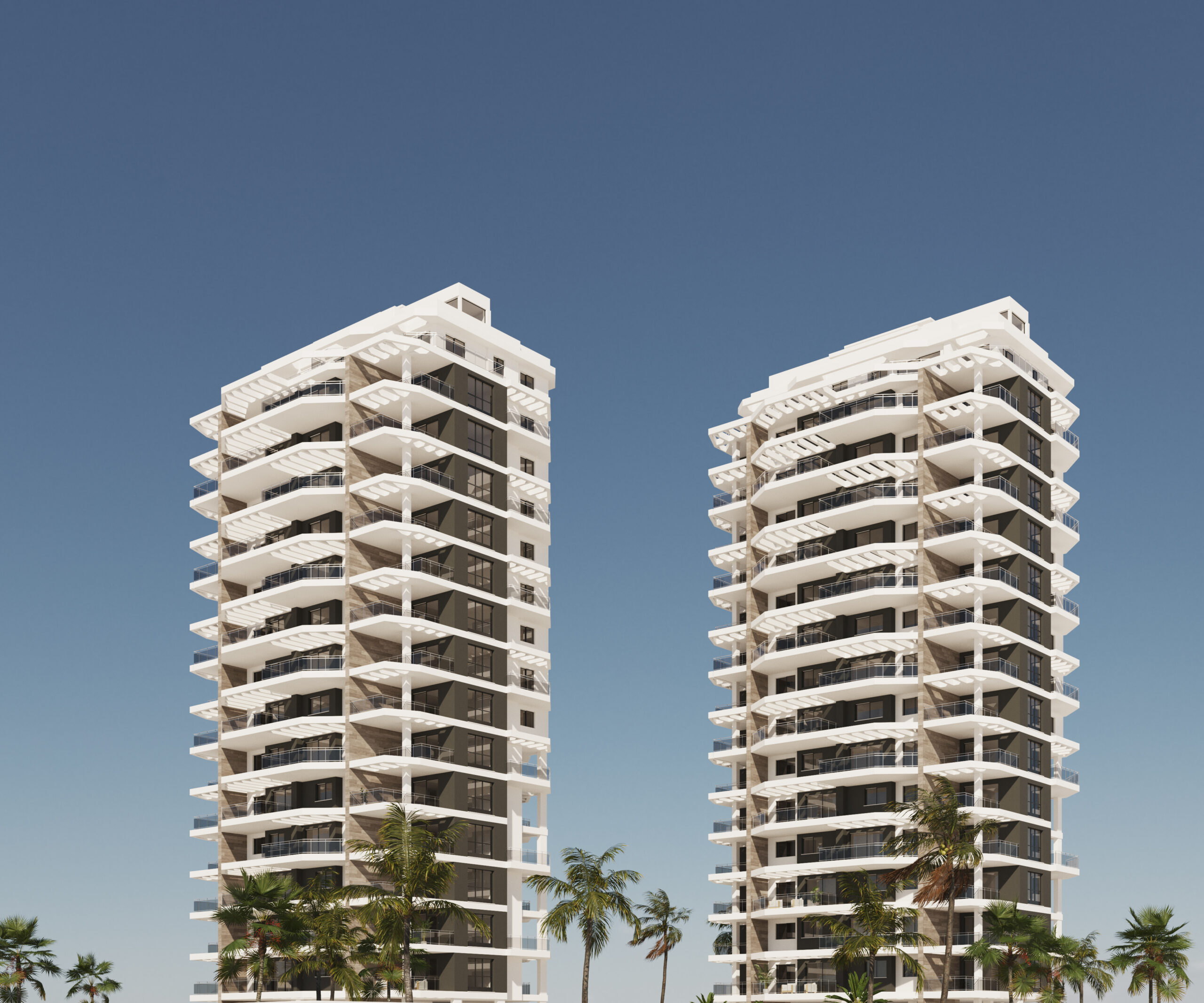 Twin Jade 2 residential towers in Calpe new-build development