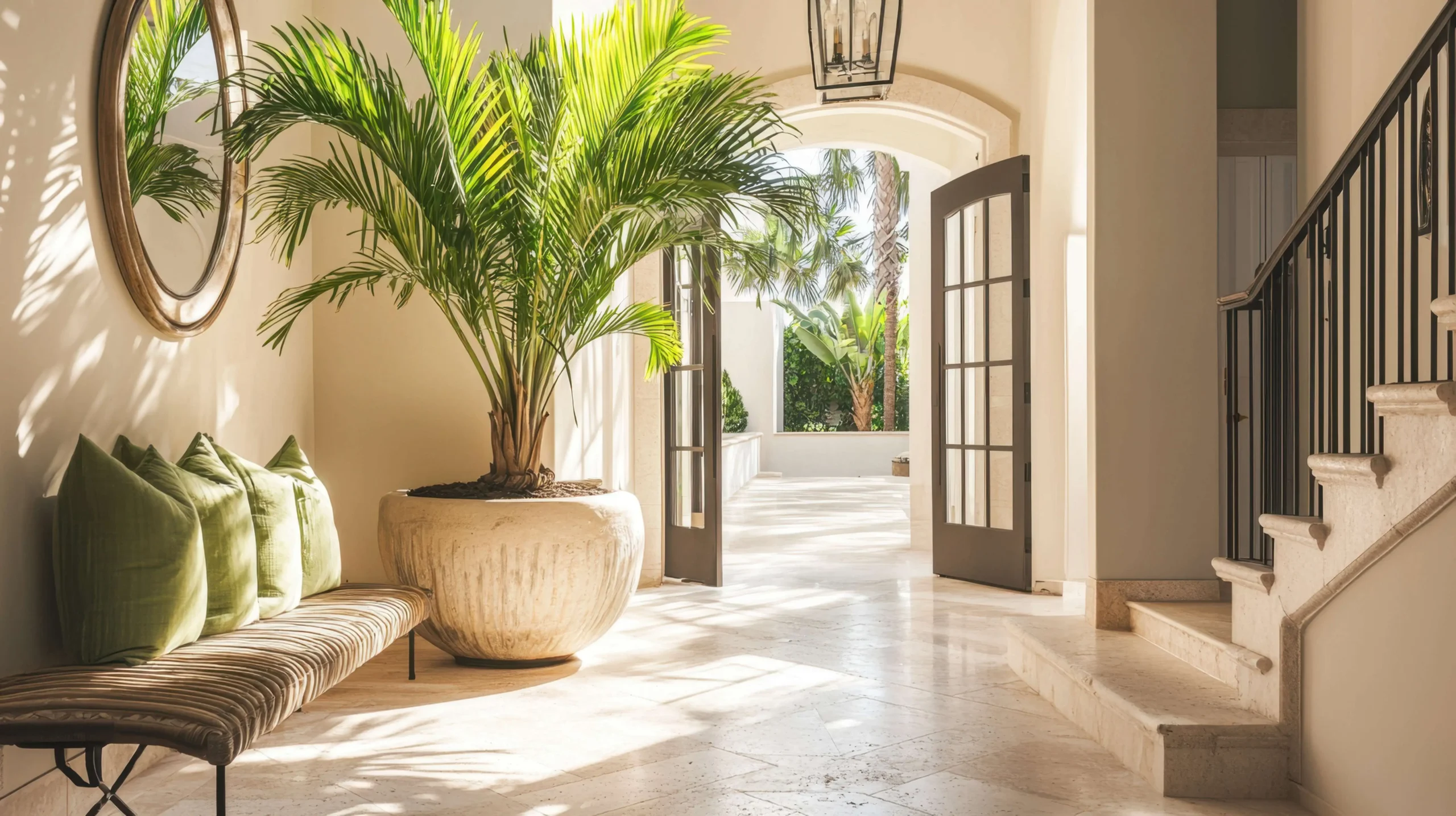 Costa Blanca property interior with natural light and Mediterranean entrance hall