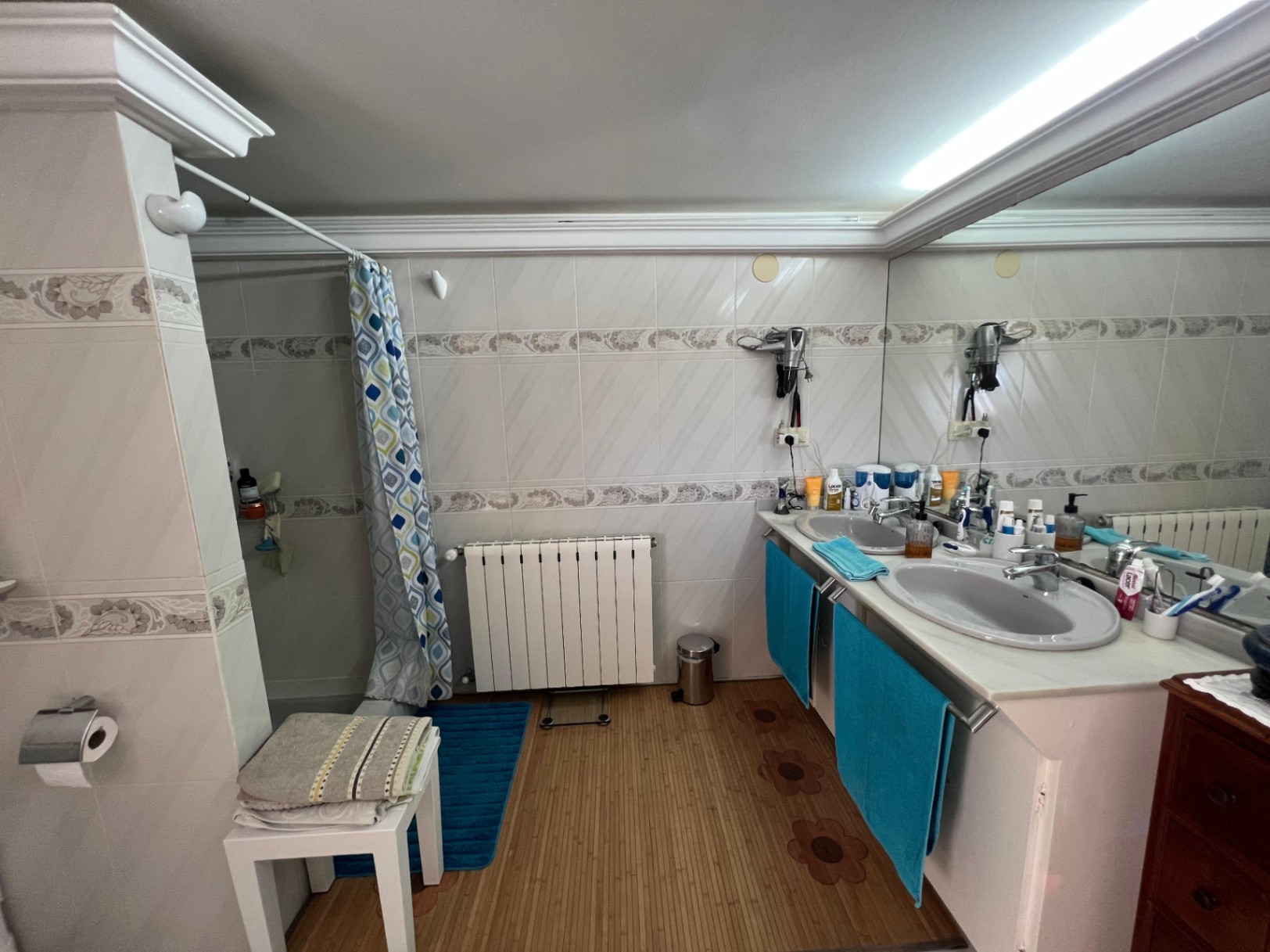 Bathroom with walk-in shower at Mediterranean villa in Benissa