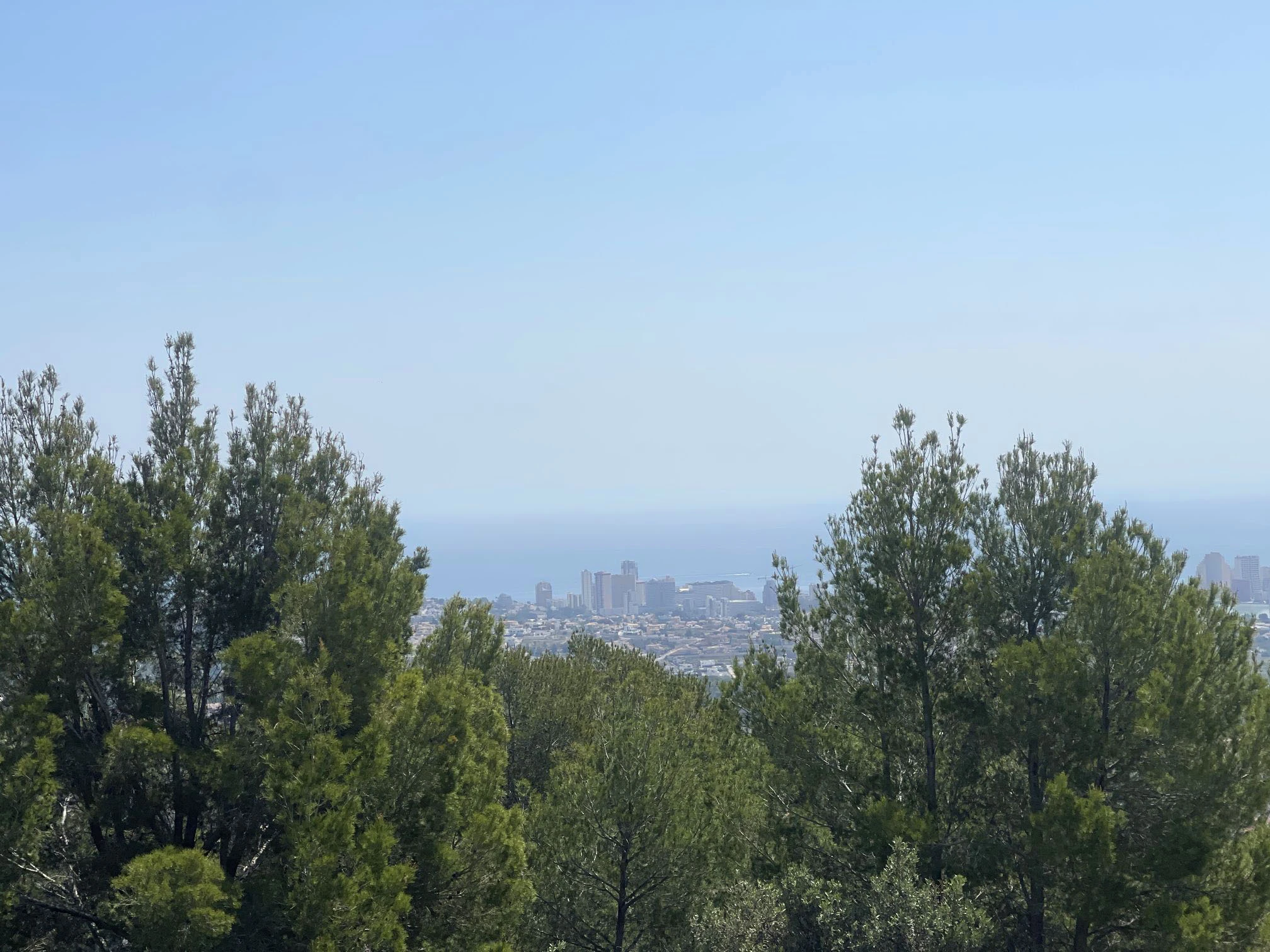 Calpe coastline view from villa in Oltamar