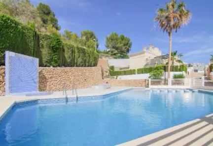 Communal pool at residential bungalow complex in Calpe