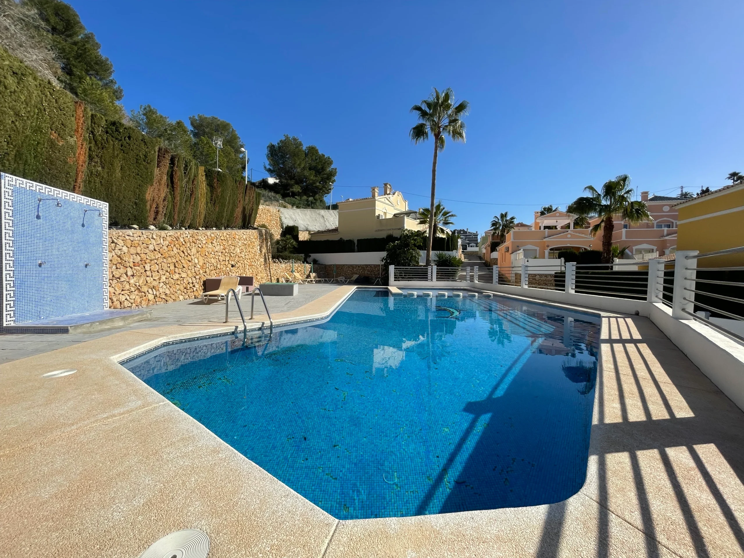 Communal swimming pool in residential complex in Cometa III, Calpe