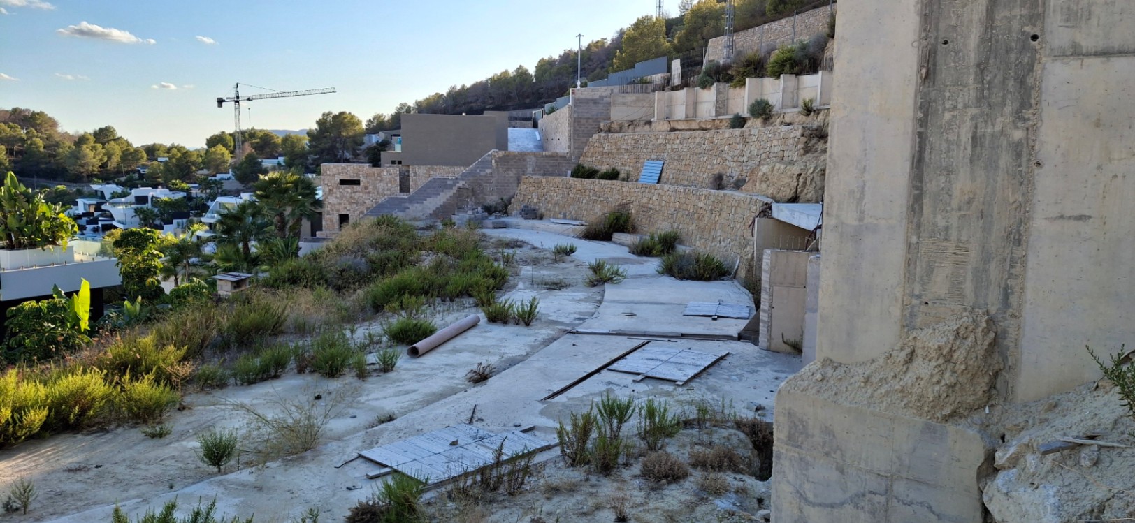 Construction site for avant-garde luxury villa in Benissa Costa