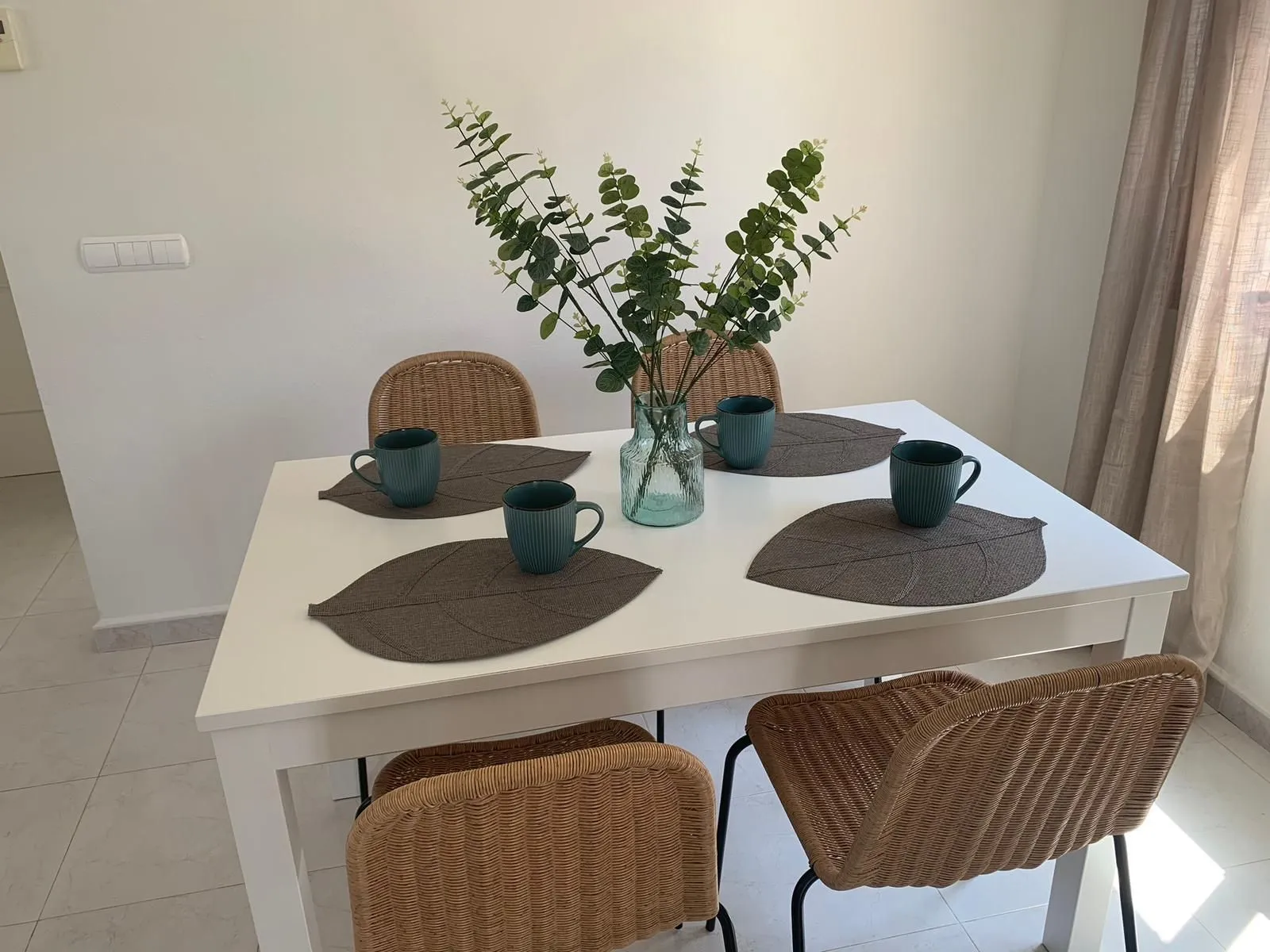 Dining area inside duplex penthouse in La Fossa, Calpe
