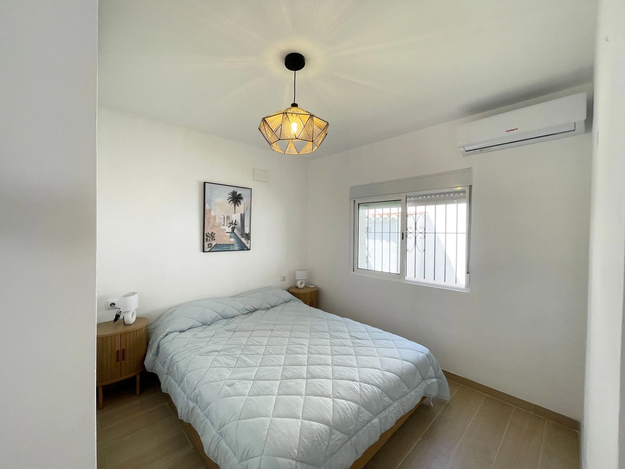 Double bedroom with air conditioning at villa in Oltamar, Calpe