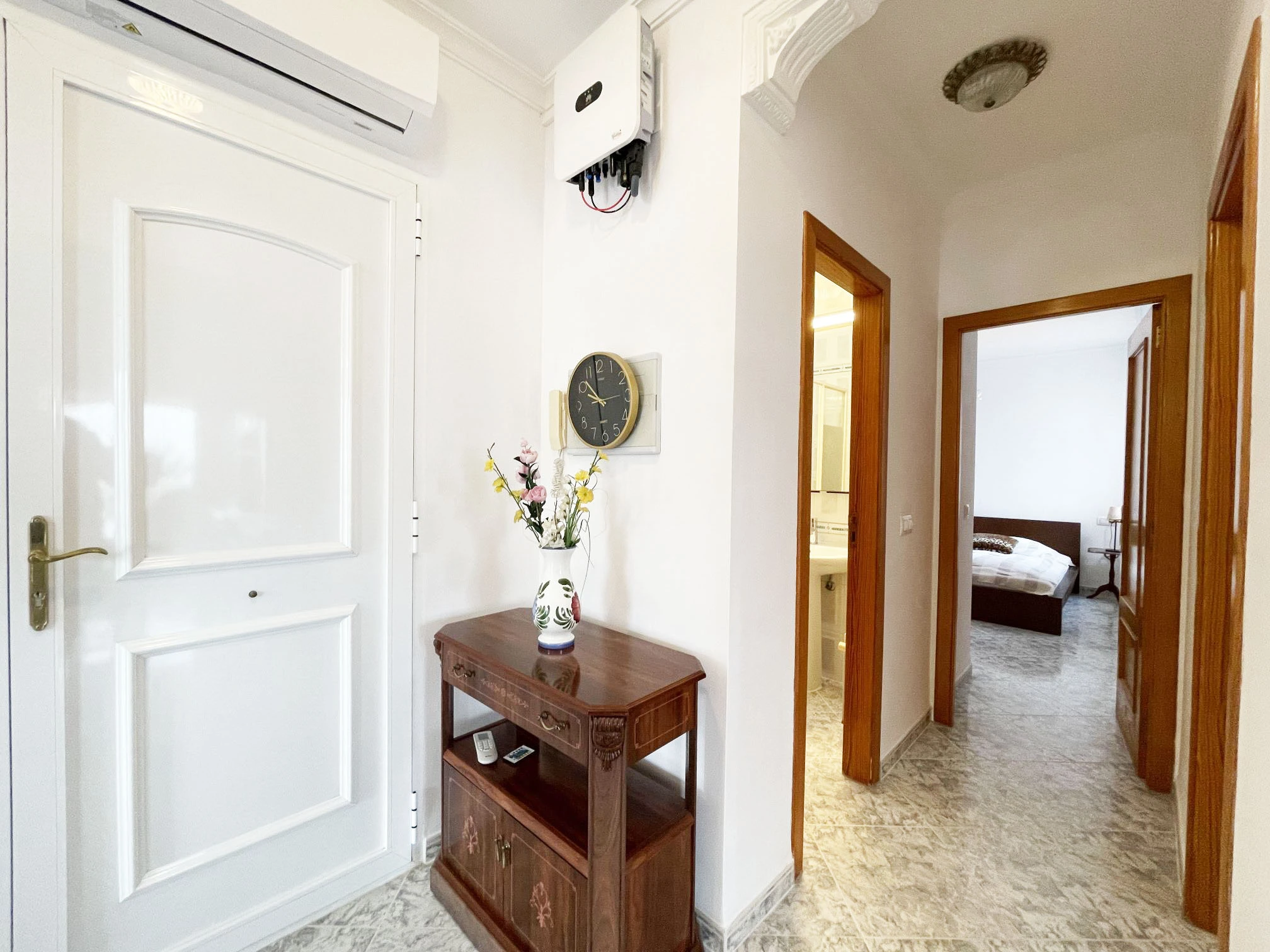 Entrance hall leading to bedrooms at detached villa in Calpe