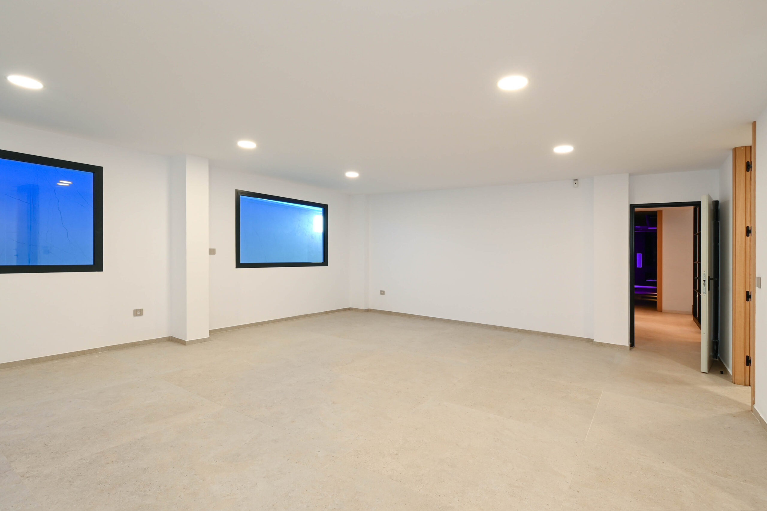 Games room and leisure space at newly built luxury villa in Benissa