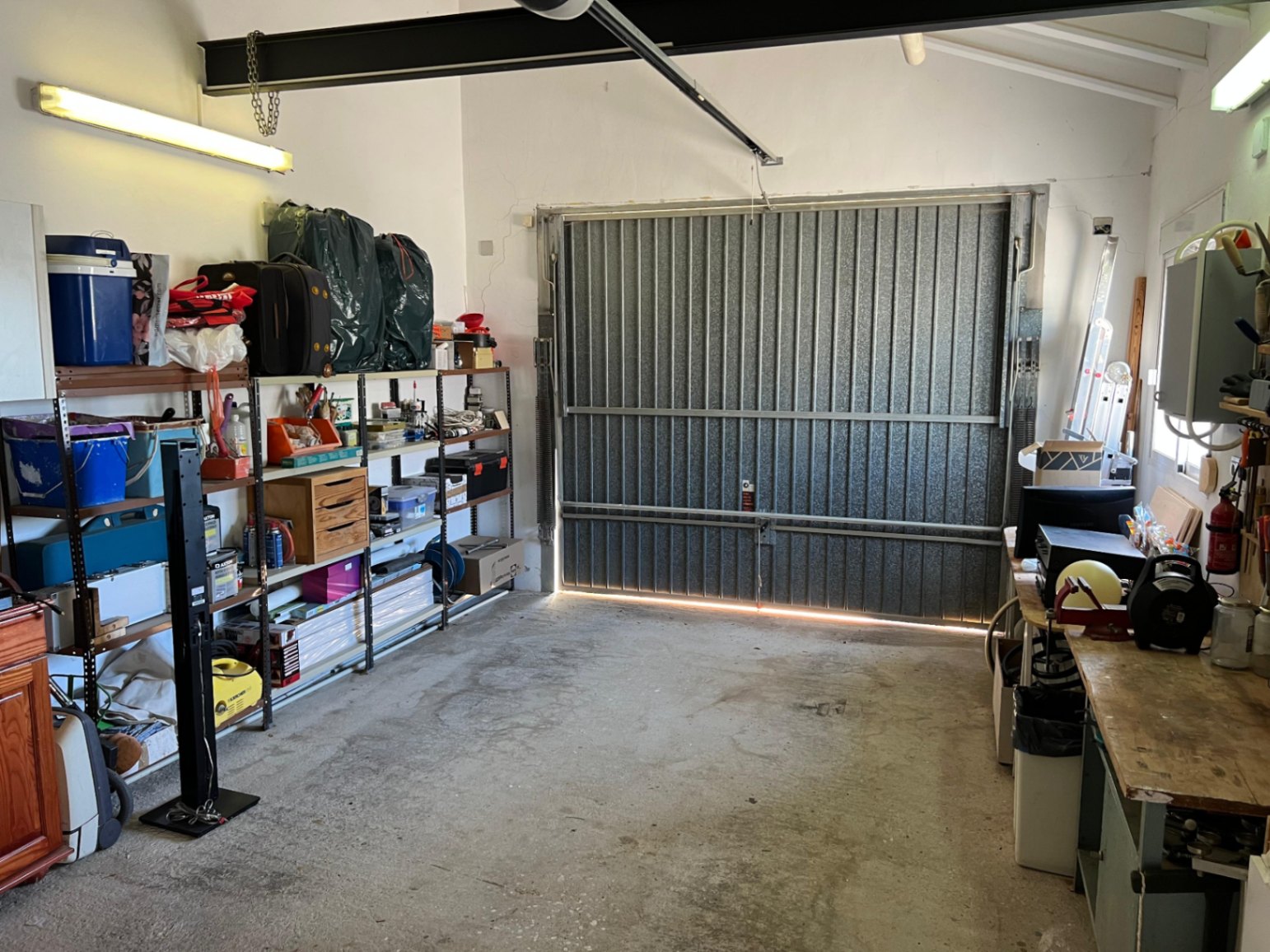Garage and storage area at Mediterranean villa in Buena Vista Benissa