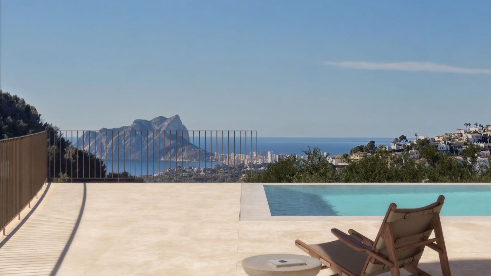 Infinity pool with sea views at luxury villa project in Moraira