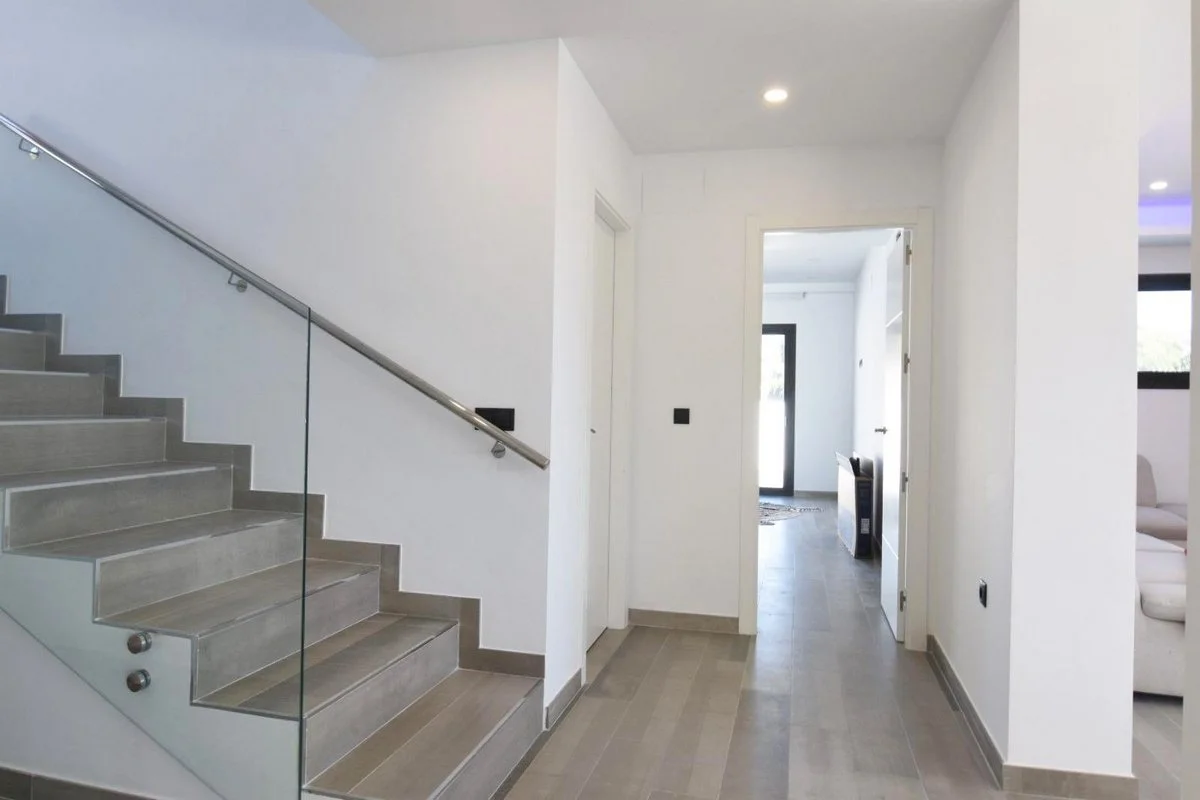 Interior staircase and hallway in modern villa in Calpe
