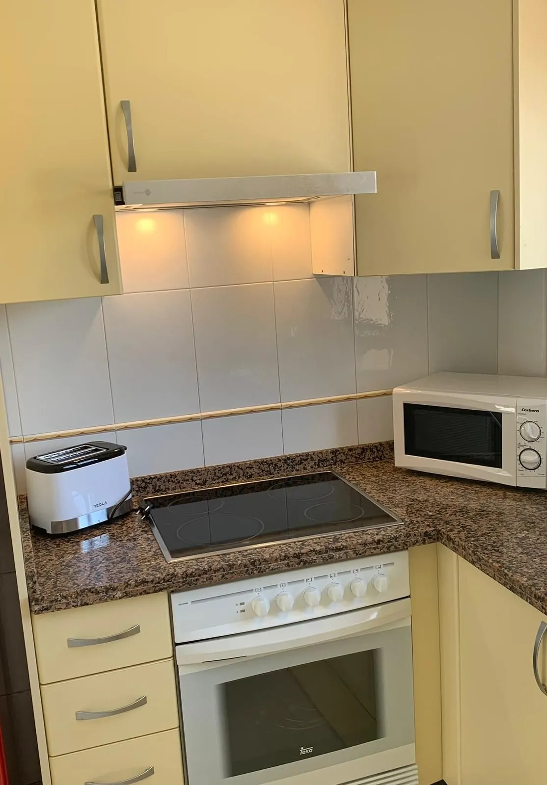 Kitchen inside duplex penthouse in La Fossa, Calpe