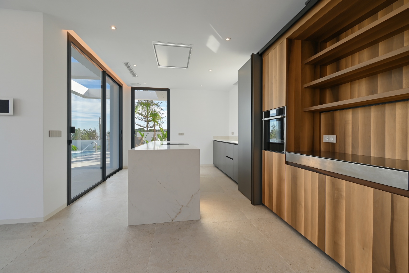 Kitchen with Siemens appliances at luxury villa near La Fustera Beach