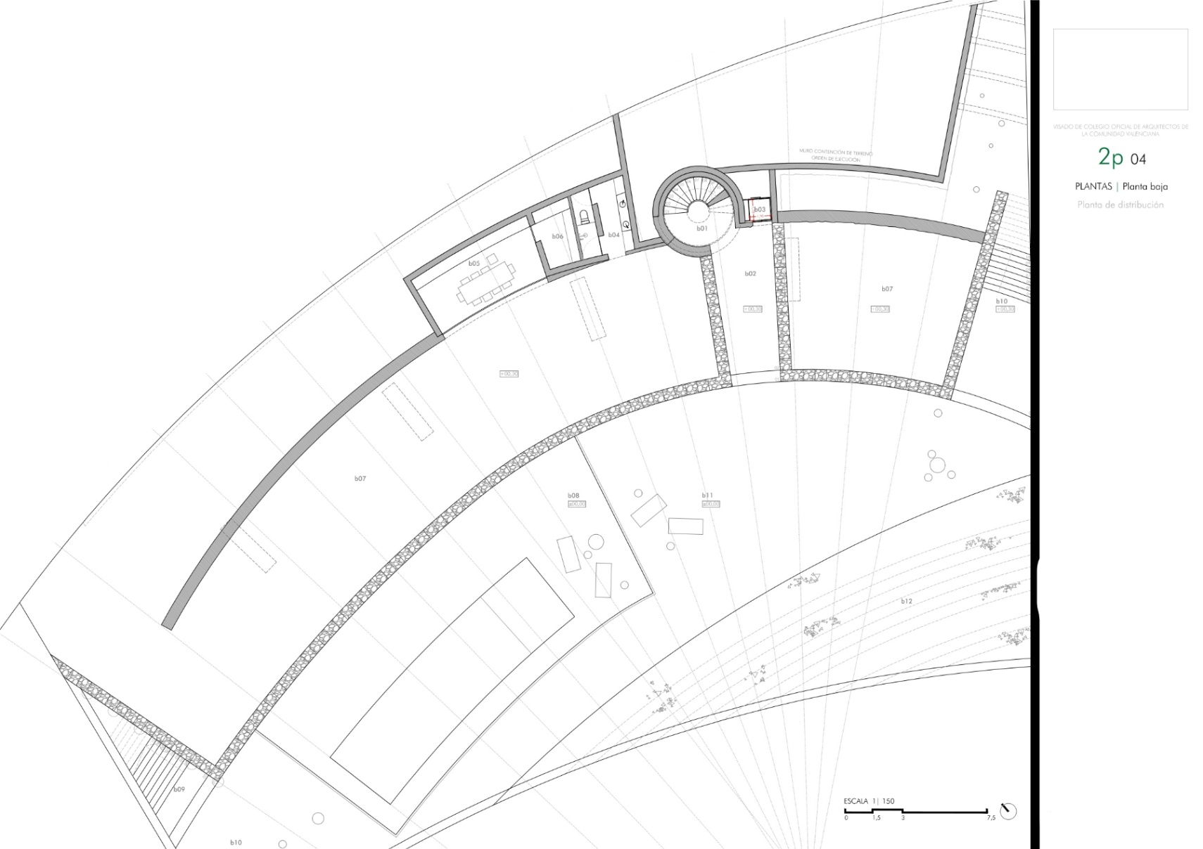 Layout plan for luxury villa under construction in Racó de Galeno