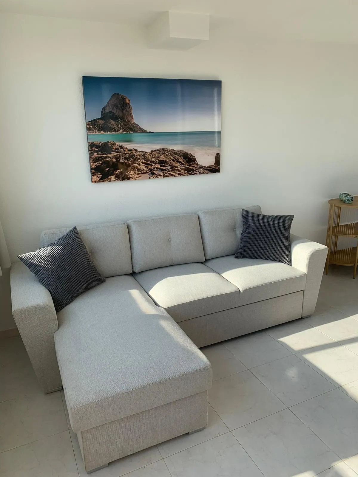 Lounge area inside duplex penthouse in La Fossa, Calpe
