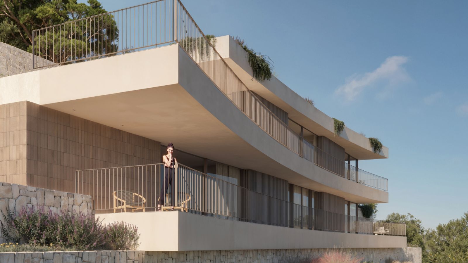 Luxury villa project in Moraira with modern exterior and sea views