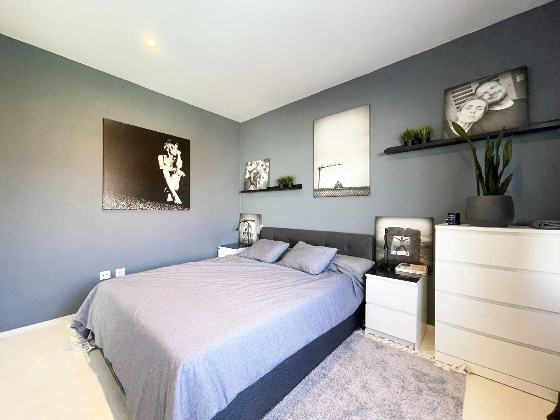 Main bedroom at modern villa near Arenal Beach in Calpe