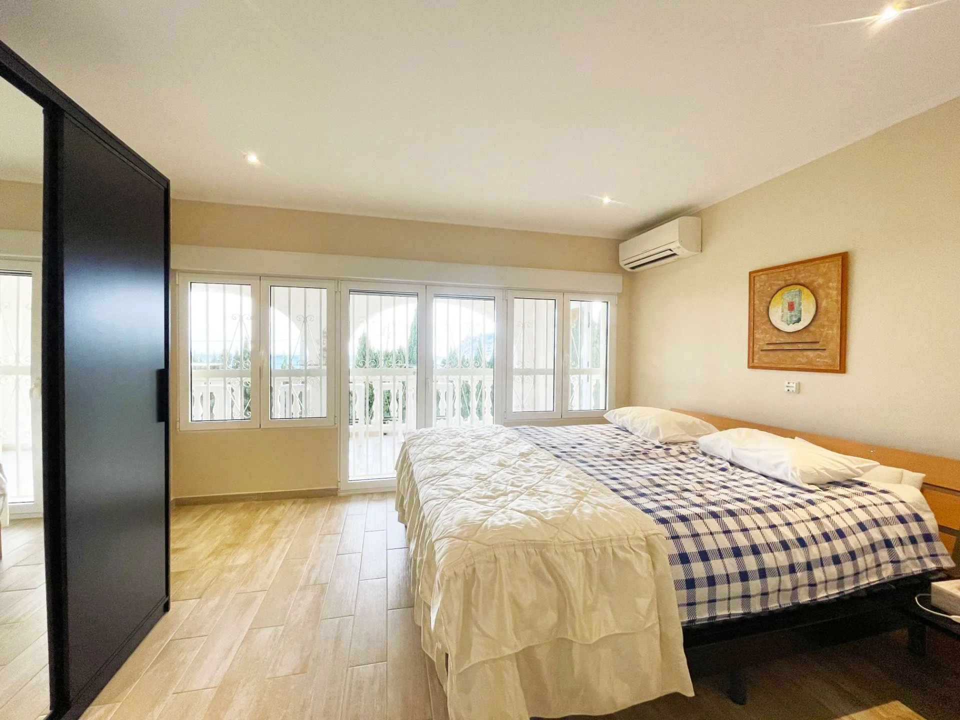 Main bedroom with sea views at renovated villa in Calpe