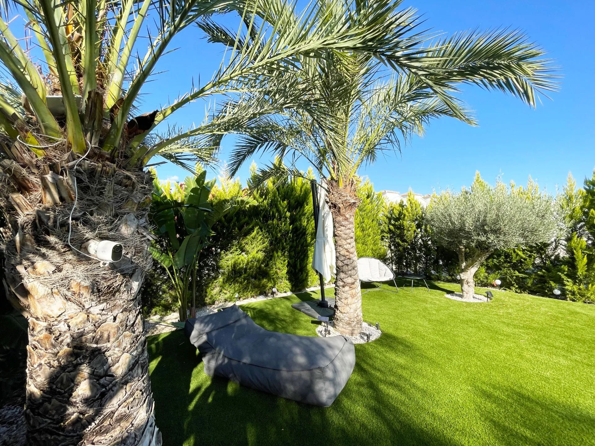 Mediterranean garden at modern villa near Arenal Beach in Calpe