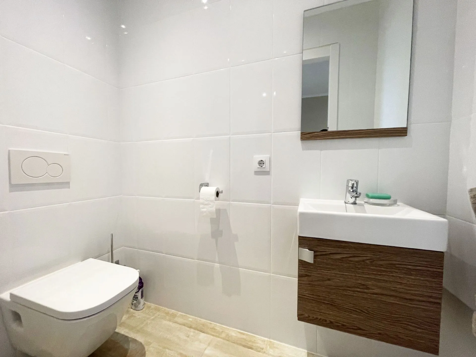 Modern guest toilet inside renovated villa in Calpe