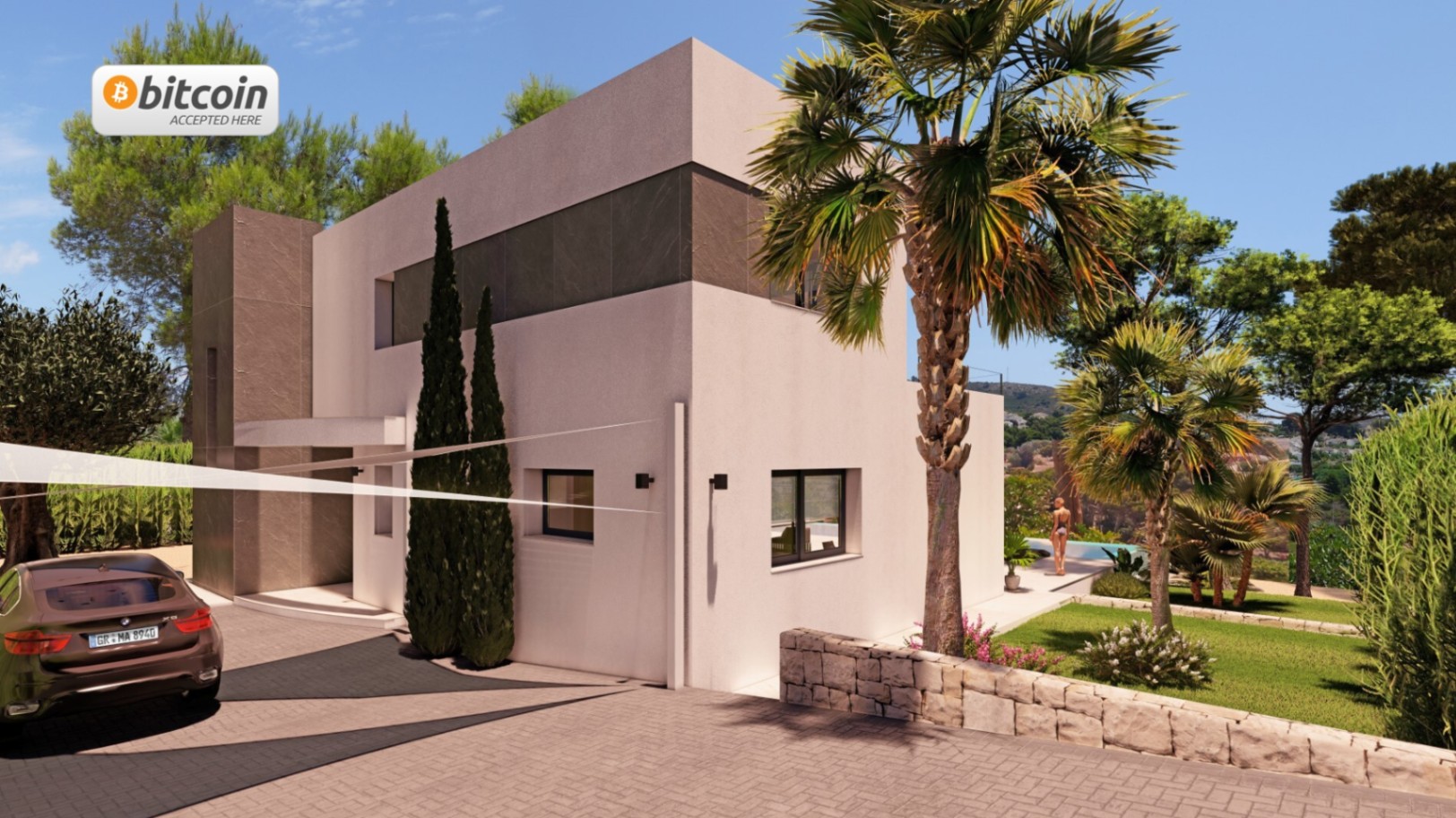 Modern new build villa in Moraira with private parking and garden