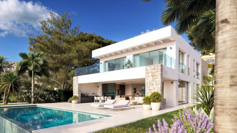 Modern villa project in Moraira with private pool and contemporary exterior