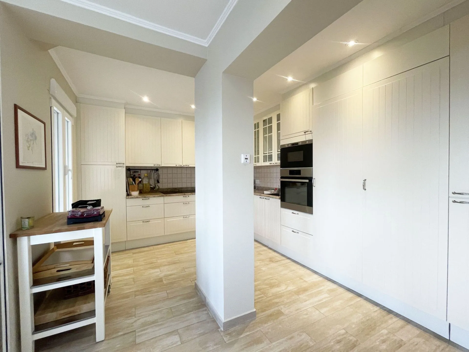Open-plan kitchen at renovated villa with sea views in Calpe