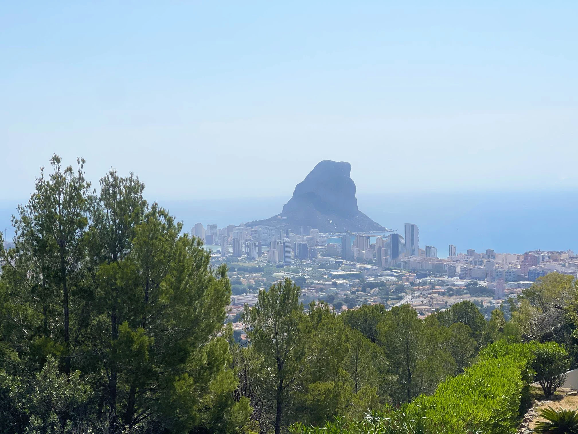 Panoramic Peñón de Ifach view from villa in Oltamar, Calpe