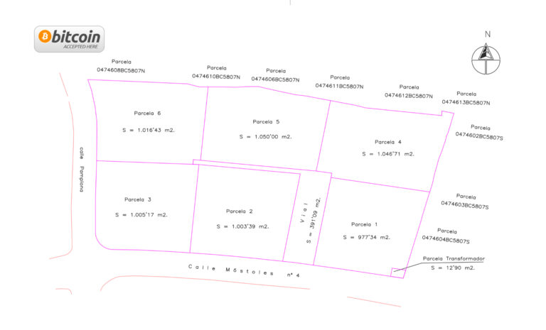 Plot plan for luxury new build villa development in Moraira