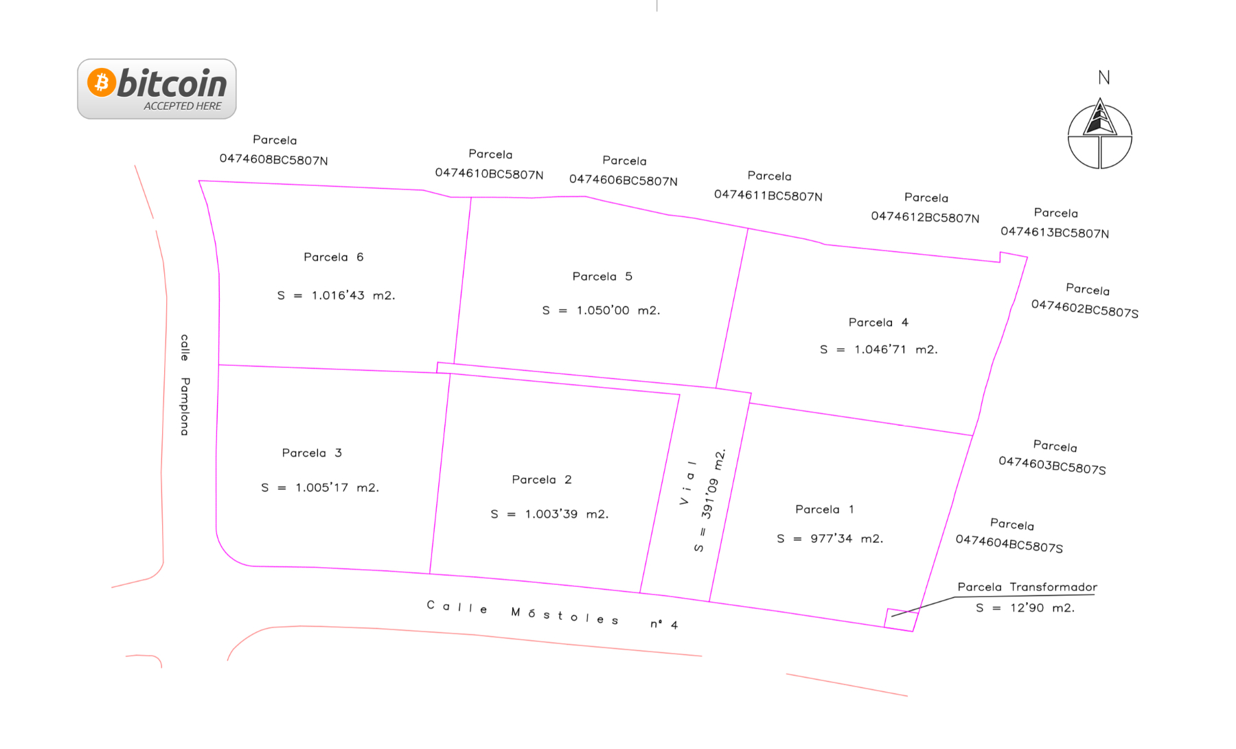 Plot plan for luxury new build villa development in Moraira