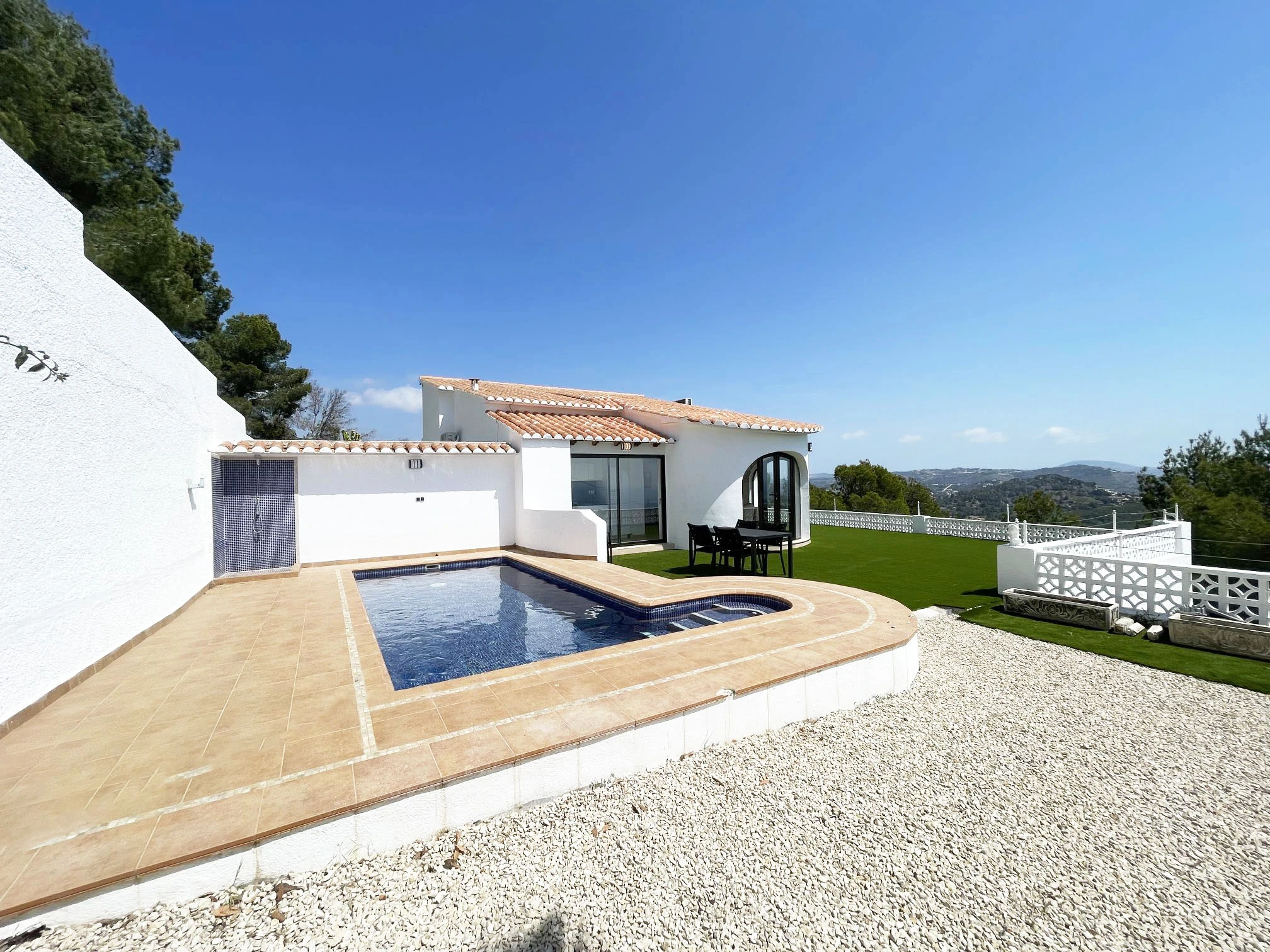 Private pool and villa exterior in Oltamar, Calpe