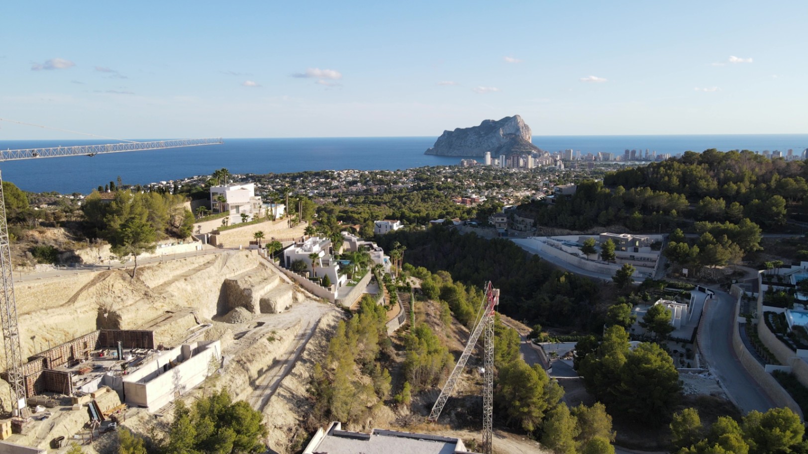 Sea views towards the Peñón de Ifach from luxury villa in Benissa