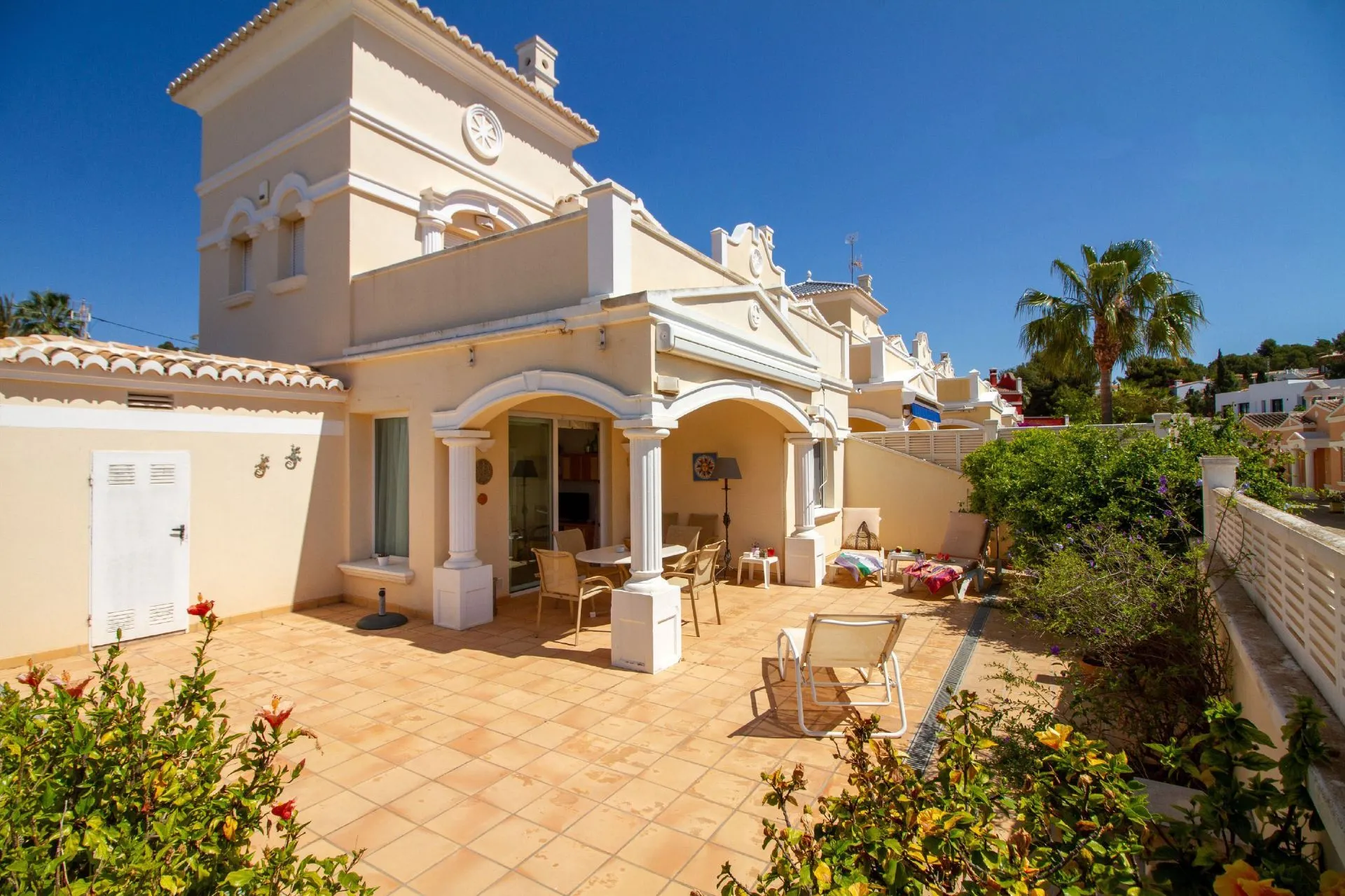 Terrace exterior of 3-bedroom bungalow in La Vallesa Calpe