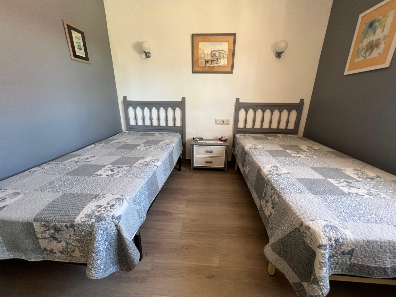 Twin bedroom inside Mediterranean villa in Buena Vista Benissa