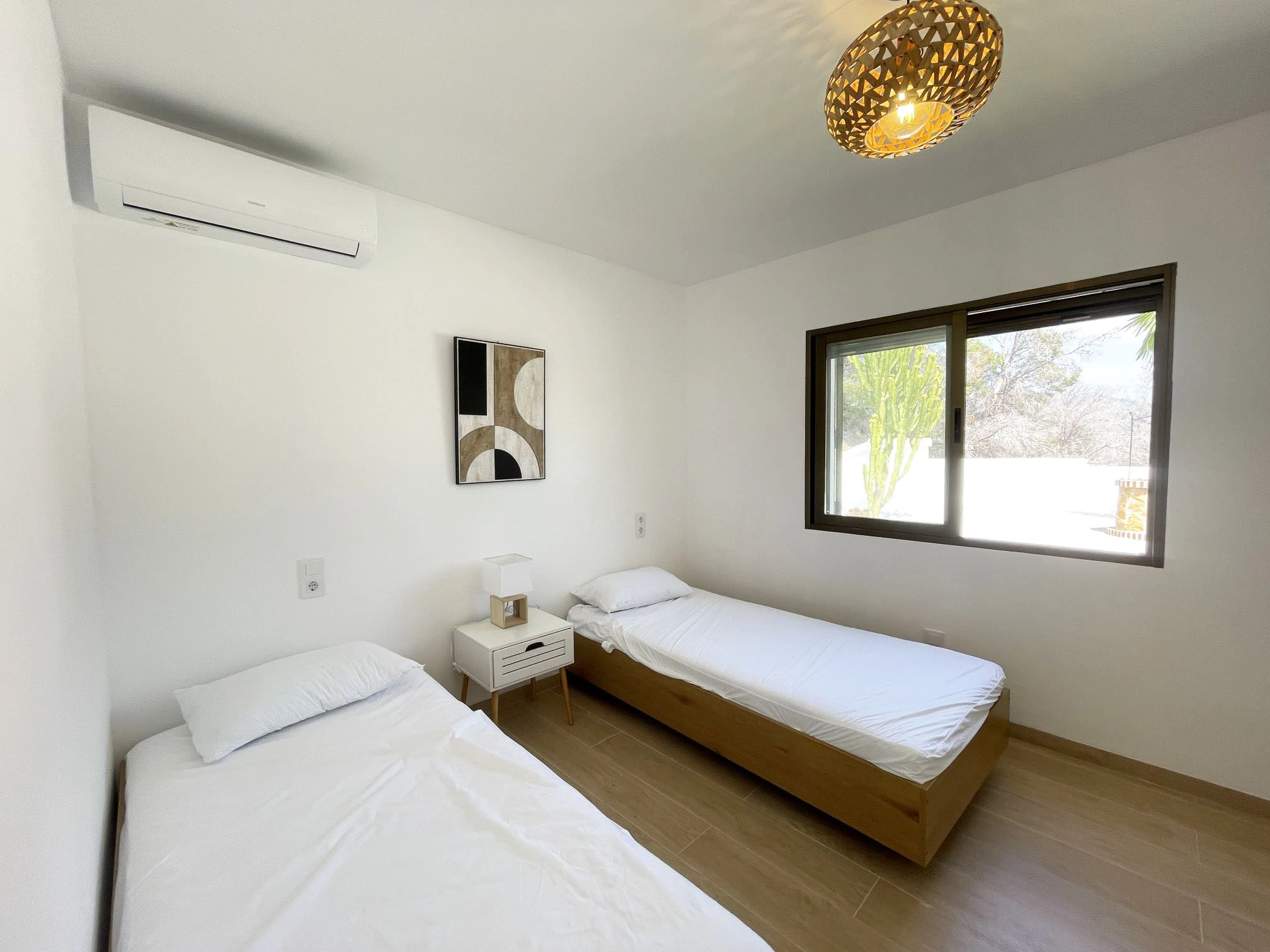 Twin bedroom inside villa in renovation in Oltamar, Calpe