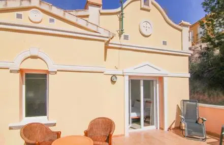Upper terrace at renovated bungalow in Cometa III, Calpe