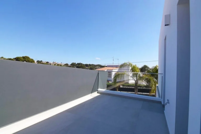 Upper terrace with open views at modern villa in Calpe