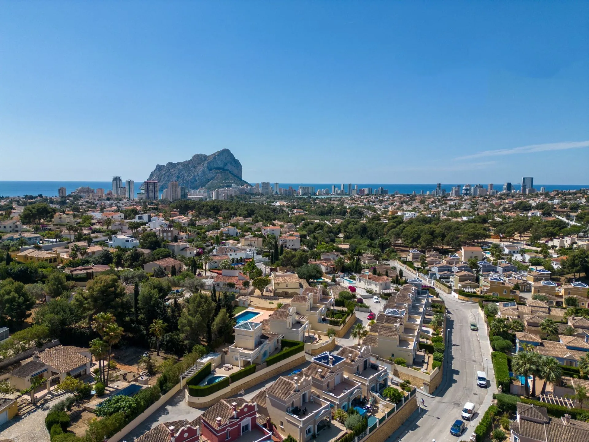 View from La Vallesa towards Calpe and the Peñón de Ifach