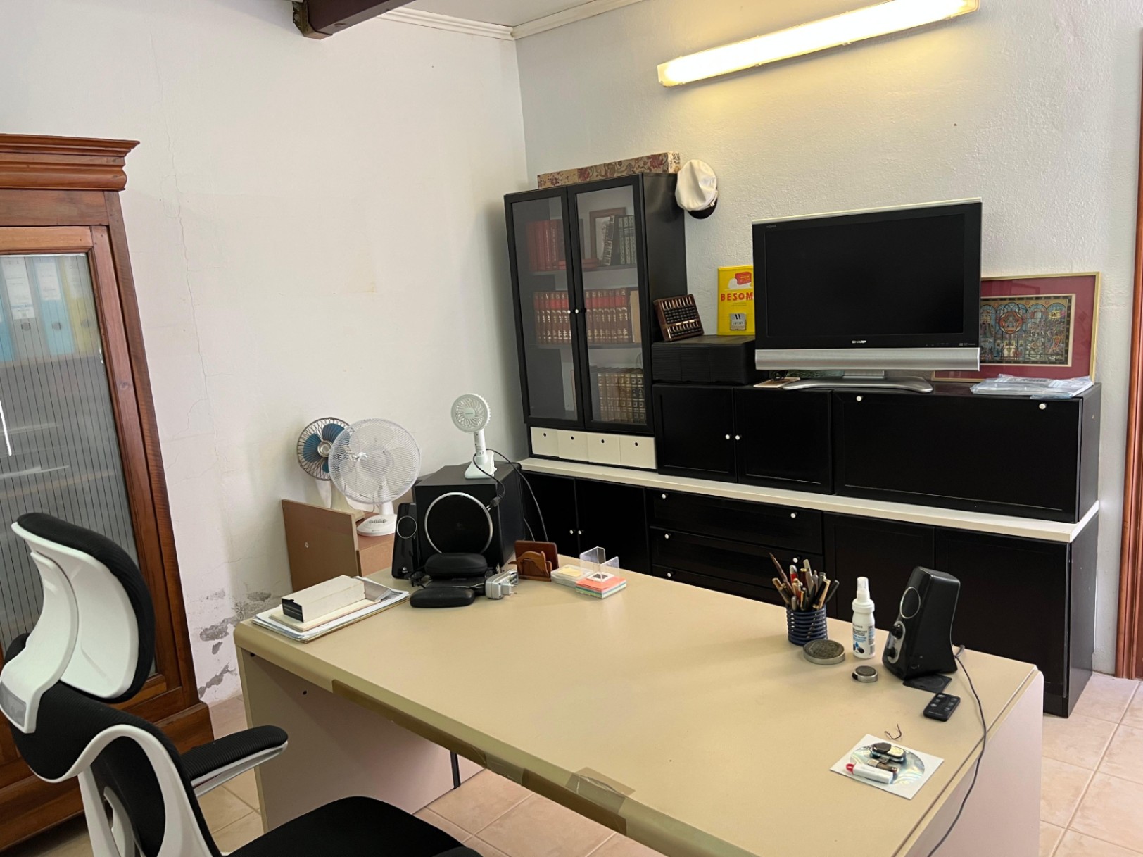 Office room inside Mediterranean villa in Buena Vista Benissa