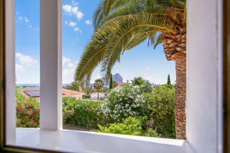 View towards the sea and Peñón de Ifach from a villa in Calpe